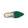 thumbnail image 4 of BLISSFUL STEP Mules Plates Décontractées pour Femmes à Bout Pointu Vert Émeraude 7, 4 of 7