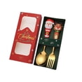 thumbnail image 1 of Amzcrzy Forks Christmas Spoon Christmas Dessert Spoon Fork Stainless Steel Tableware Set Cute Doll With Hand Gift Some Tableware Utensils Flatware Camping Utensils, 1 of 6
