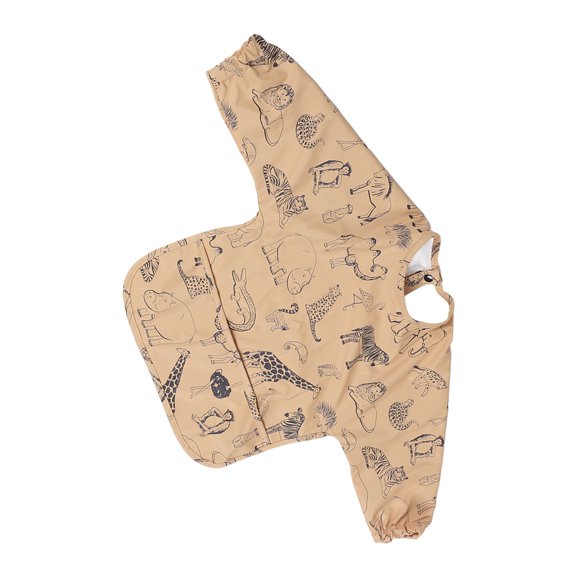 Mess Proof, à Manches Longues Imperméable Boucle Arrière Design Dessin Animé Portable pour les Oiseaux en Plein Air, Animaux de Zoo, Dinosaure