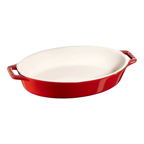 STAUB Ceramique 1 L Ceramic Oval Oven Dish, Cherry