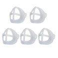 thumbnail image 3 of Support de Masque en Silicone, Cadre de Soutien Interne pour Masque en Tissu Fait Maison, Trou de Masque Frais, Plus d'Espace, Respiration Confortable, Lavable et Réutilisable, 5 Pcs, Transparent, 3 of 5
