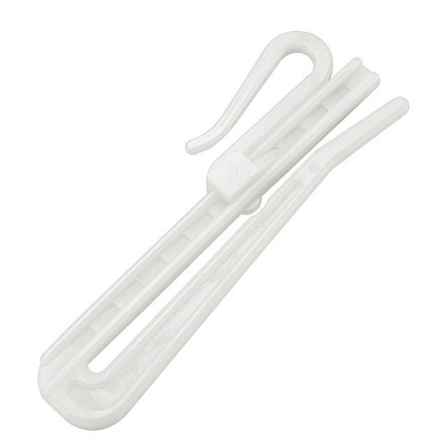 Unique Bargains Adjustable Depth Pinch Pleat Locking Curtain Tape Clip Hook Plastic 20 Pcs