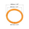 thumbnail image 2 of Unique Bargains 2' OD 1.6' ID Loose Leaf Rings Binder Ring Plastic O Rings for Book Scrapbook, Orange 50 Pack, 2 of 6