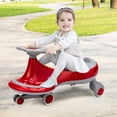 thumbnail image 4 of Gymax Voiture à Ondulations Jouet à Chevaucher avec Roues Lumineuses pour Tout-Petits et Enfants Rouge, 4 of 10