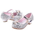 thumbnail image 3 of DPTALR Baby Girls Pearl Crystal Bowknot Sandals Bling Princess Shoes, 3 of 4