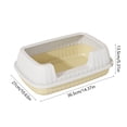 thumbnail image 3 of Btomtd Semi Enclosed High Bar Litter Box With Splashs Proof Designs Provides Ample Space For Cats Includes Shovel For Kittens, ,light yellow, 3 of 6