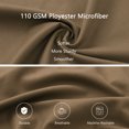 thumbnail image 4 of PiccoCasa Brushed Microfiber Pillowcase Body Pillow Pillowcase, Queen Brown, 4 of 9
