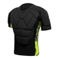 thumbnail image 2 of Breezora Football Impact Shirt Padded Compression Top with Chest Rib Shoulder Back Protection Breathable Training Gear XXL Size Green, 2 of 8