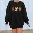 thumbnail image 1 of VEKDONE 2025 Liquidation Chandails d'Halloween pour Femmes Col Ras du Cou Tendance Décontracté Vintage Chandails Graphiques Citrouille Coupe Ample Chandails à Manches Longues, 1 of 4