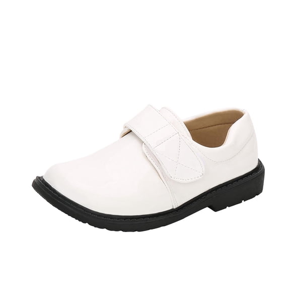 Fall/Winter Clothes, HVOBTTY Boy's Leather Shoes, Boys' Spring and Summer Solid Color Leather Shoes Children's British Student Shoes Casual Shoes Boys' Leather Shoes White, 16 Years