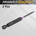 thumbnail image 3 of Uxcell 2pcs TT7 Torx Impact Screwdriver Bit 1/4" Hex Shank 3" Long Magnetic with Hole, 3 of 7