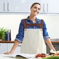 thumbnail image 1 of Solid Color Kitchen Apron Waterproof Oil Resistants Cooking Baking Cleaning Adjustable Ties Bib Adult Unisex, 1 of 6