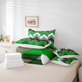 thumbnail image 4 of Erosebridal Green Geometric Bedding Sets Twin Size, Chic Minimalst Comforter Sets with Sheets, Abstract Decor, Reversible 7-Piece, 4 of 5