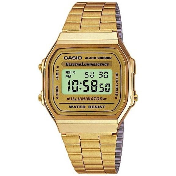 Casio Men's A168WG-9W Digital Stainless-Steel Quartz Fashion Watch