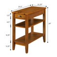thumbnail image 3 of Convenience Concepts American Heritage Three-Tier End Table in Dark Walnut Wood, 3 of 4