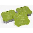 thumbnail image 4 of Inkdotpot Real Silver Foil Merry Christmas & Happy Text Tags Favor Bracket Shape Hang Pack Of 100 Paper Tags, 4 of 7
