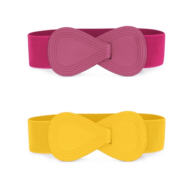 Unique Bargains Ceinture Élastique en Forme de 8 pour Femme
