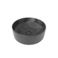 thumbnail image 1 of Lavabo de Salle de Bain Élégant en Porcelaine Ronde Noire 16 Pouces P-228N, 1 of 8