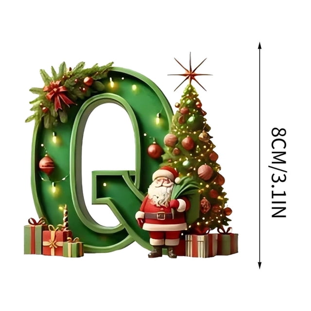 Nilvkv 26 Letters Christmas Tree Decoration Pendant Christmas Tree Ornaments Personalized DIY Christmas Ornaments Christmas Decoration Xmas Tree Hanging Decor Feature