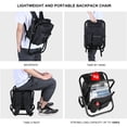 thumbnail image 4 of Portable Folding Camping Chair Stool, Lightweight Backpack Cooler Chair, 4 of 7
