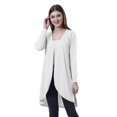 thumbnail image 1 of Moomaya Womens Full Sleeve Hi-Lo Shrug Rounded Hem Long Cotton Summer Cardigan, 1 of 7