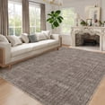 thumbnail image 2 of Modern Washable Area Rug 9x12 for Living Room, Bedroom, or Dining Room – Soft Low Pile, Collapsible, Non-Slip, Mark Resistant Carpet – Easy to Clean Neutral Floor Mat,brown, 2 of 10