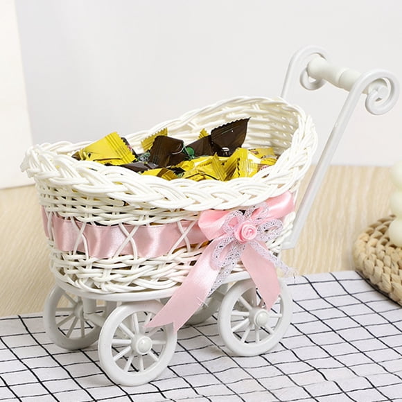 Imitation Vines Weaving Basket - Small Cart Sugars And Fruit Basket - Multi Functional Storage Basket - Home/Wedding Decoration
