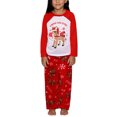 thumbnail image 2 of Kmbangi Christmas Family Pajamas Set, Deer Print Round Collar Tops+Trousers, 2 of 9