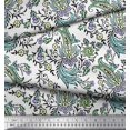 thumbnail image 3 of Soimoi Polyester Crepe Fabric Leaves,Floral & Paisley Block Decor Fabric Printed Yard 52 Inch Wide, 3 of 3