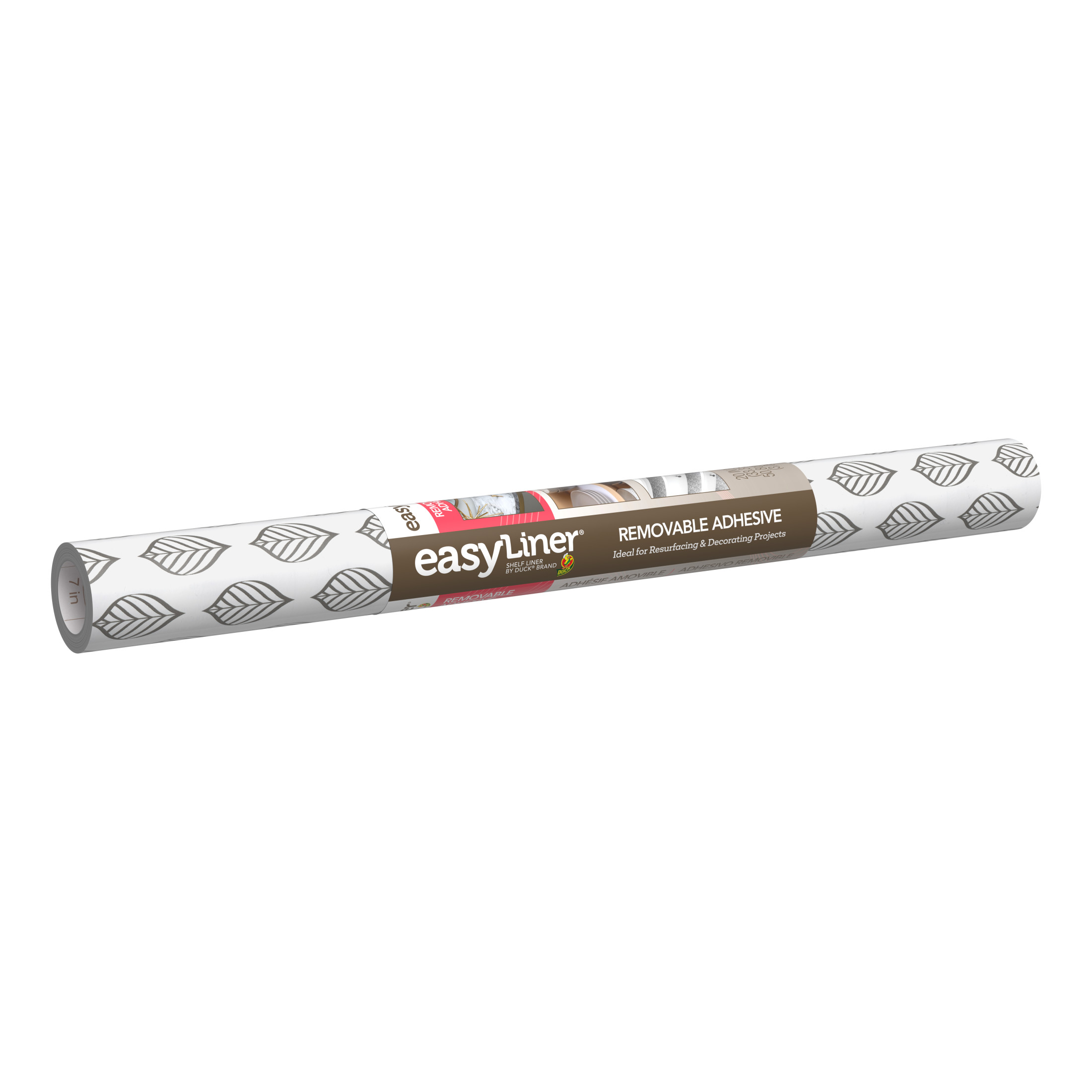 EasyLiner® Removeable Adhesive Shelf Liner - Gray Pin Feather, 20 in. x 20 ft.