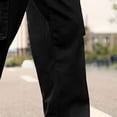thumbnail image 4 of WRKEKC Casual Pants for Men Spring Fall Trendy Solid Color Drawstring Elastic Waist Long Pants for Daily Casual Gym Outings Dynamic Wear, 4 of 6