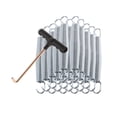 thumbnail image 4 of pitrice 20Pcs Trampoline Springs Heavy Duty Weather Resistant Accessories Trampoline Silver 14.7cm, 4 of 6