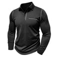 thumbnail image 2 of FAIWAD Men's Long Sleeve Shirts Casual Button Down Basic Golf Pullover Tops Lightweight Work Athletic T-Shirt, 2 of 9