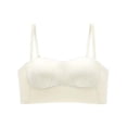 thumbnail image 4 of Fgnfyis Thin Padded Bra with Removable Padding Seamless Full Coverage Bras for Women Adjustable Underwire Lingerie Solid Color Womens Bras Light Yellow S, 4 of 4