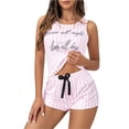 thumbnail image 1 of Kcodviy New Women's Printed Tank Pajamas for Mom Top Shorts Pajamas Ladies Button Pajamas Homewear Robe and Pajama Set for Women Pajama Pants Petite Short Pajama, 1 of 5