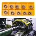 thumbnail image 3 of 10 Pcs Inserts en Carbure RPMT10T3MO Coupeurs pour Outil de Fraisage en Acier de Tour CNC, 3 of 10