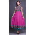 thumbnail image 2 of Bimba Kurti Longue Indienne Rose Fuchsia Damassé pour Femmes Tenue de Fête Imprimée Sans Manches Robe Anarkali Kurti XX-Grand, 2 of 6