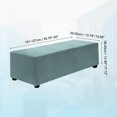 thumbnail image 2 of Stretch Ottoman Cover Rectangular Square Ottoman Slipcover with Elastic for Foot Stool Living Room Bedroom Fit Length 101-127cm / 39.76"-50", L-Large, Blue Gray, 2 of 6