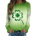 thumbnail image 1 of QIPOPIQ Chandails à Manches Longues pour Femmes T-Shirts de la Saint-Patrick Chandail Shamrock T-Shirt Vert Hauts T-Shirts de la Saint-Patrick Tuniques à Col Rond pour Dames T-Shirts de Fête T-Shirts Graphiques Aubaines, 1 of 4