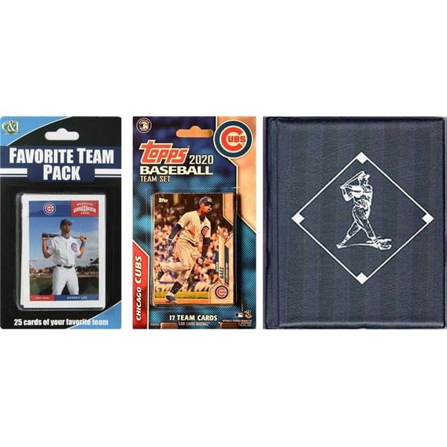 C&I Collectables 2020CUBSTSC MLB Chicago Cubs Licensed 2020 Topps Team Set & Favorite Player Trading Cards Plus Storage Album