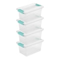 thumbnail image 2 of Sterilite 64 Qt Latching Storage Tote Box (6 Pack) Medium Clip Box (4 Pack), 2 of 12