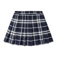 thumbnail image 1 of MeetoTime Girls Pleated Skirt Solid Color Plaid Printed Half Dress with Inner Lining 9-16 Years Children Clothes, 1 of 3