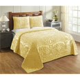 thumbnail image 1 of Better Trends BSTRDOYE Trevor Full & Double 100 Percent Cotton Tufted Chenille Medallion Design Bedspread Set, Yellow, 1 of 3