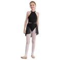 thumbnail image 1 of Yartina Robe de Danse Ballet Sans Manches pour Filles, Robe Justaucorps Moderne Contemporaine Noire 8, 1 of 7