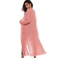 thumbnail image 4 of Longs Pulls Unis Tricot Manches Longues Poches Cardigan Chandail Cardigans Femme Noir TTG, 4 of 4