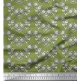 thumbnail image 1 of Soimoi Rayon Fabric Floral Block Printed Craft Fabric by The Yard 42 Inch Wide, 1 of 3