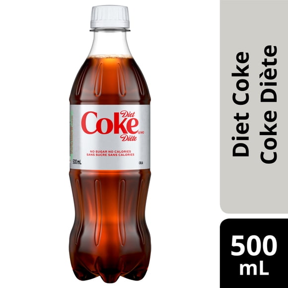 Diet Coke Soda Pop Bottle, 500 mL