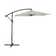 thumbnail image 3 of CorLiving Persist 9ft Tilting Cantilever Patio Umbrella with Powder Coated Steel Frame, Warm White, 3 of 7
