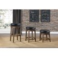 thumbnail image 3 of Topline Home Furnishings Round Swivel Stool, Faux Leather, 3 of 4