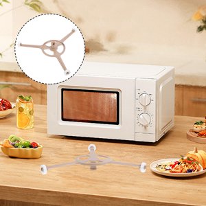 LITINKIMI Microwave Replacement Triple Arm Microwave Ring Brown PVC Stable Rotation 1Pack